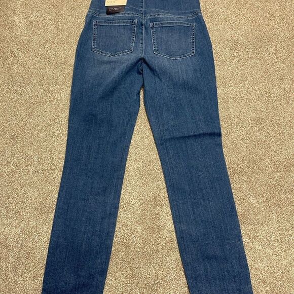 NYDJ womens pullon skinny cool embrace jeans sz 0 dark wash stretch denim nwt - Picture 2 of 12
